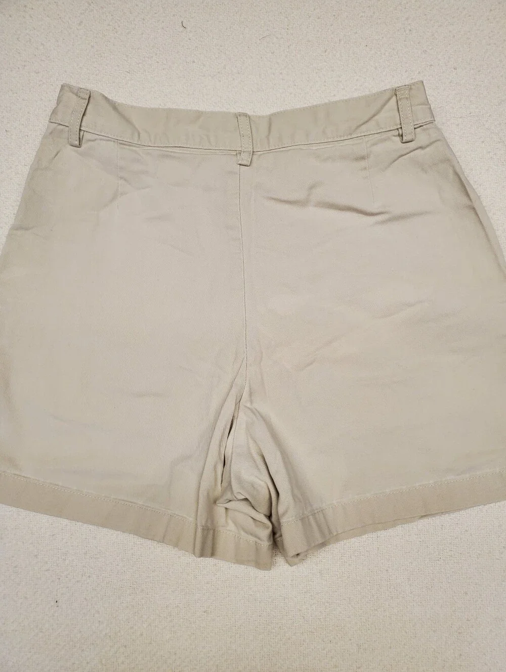 Ralph Lauren Sport Women's Sz 4 Khaki Chino Shorts Pony Logo Cuffed Preppy